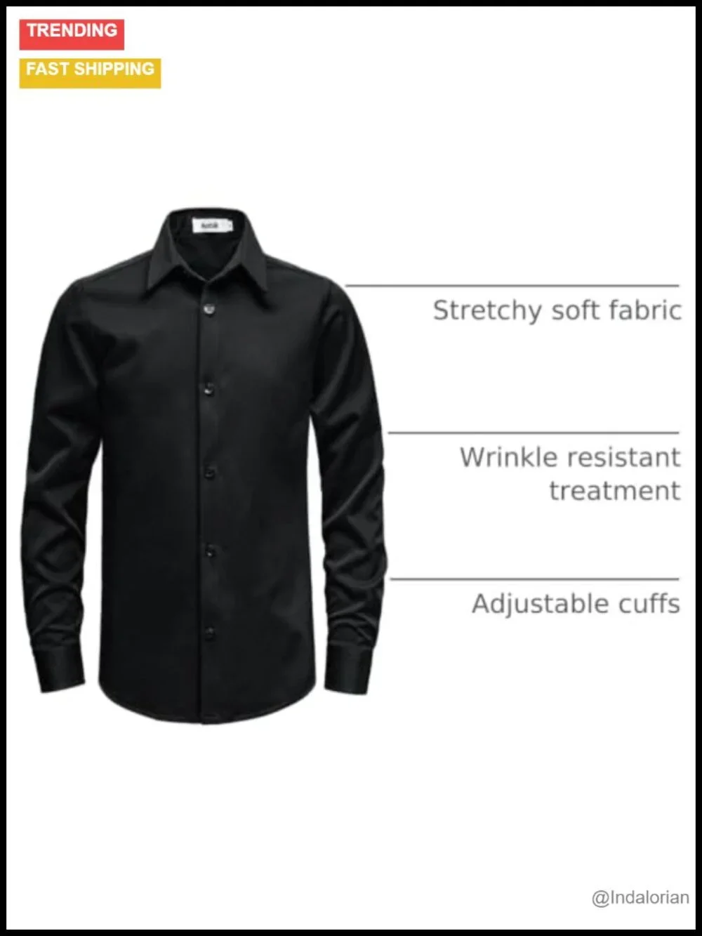 Kids Stretch Wrinkle Free Long Sleeve Button Down Dress Shirt